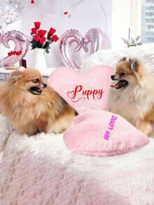 定制心形毛绒抱枕，柔软蓬松，装饰抱枕，适用于沙发、床、房间、家居、客厅，是情人节、新婚夫妇的理想礼物。 - 彩色 - 查看 5