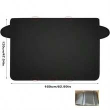 1 pieza Cubierta de parabrisas de coche de tela Oxford, anti-nieve y anti-luz solar, adecuada para todas las estaciones, a prueba de viento, cortina de nieve de coche de tela Oxford, cubierta de parabrisas de coche con adsorción magnética - Material de tela Oxford resistente, fácil de instalar, anti-escarcha y anti-UV, cubierta de ventana lateral, cierre magnético de alta resistencia, accesorio de coche de invierno.