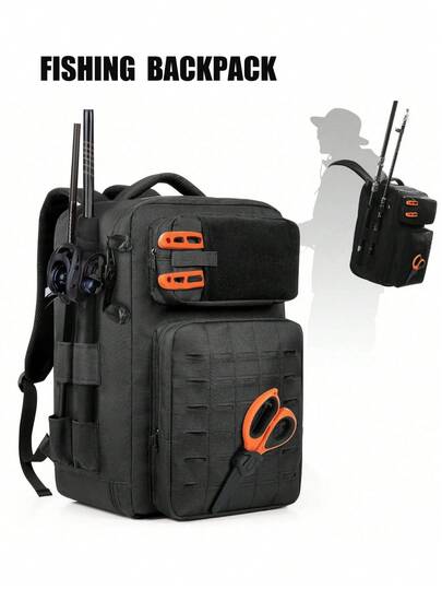 Lightweight Fishing Backpack, Can Store Fishing Gear And Equipment, Large Capacity Outdoor Fishing Tackle Bag, Hiking Backpack, Men's Travel Bag Gift Holiday