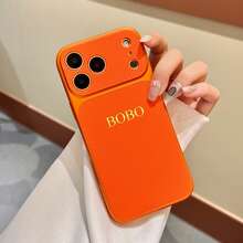 个性化姓名首字母手机壳,兼容 17 Pro Max,3D 立体雕刻浮雕,理想的礼物之选 - 橘色 - 查看 4