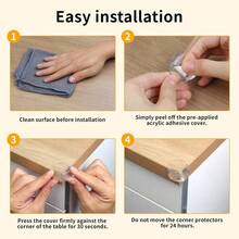 40pcs/30pcs/20pcs/10pcs Baby Corner Protectors, Available In Two Shapes, To Protect Babies From Injuries Caused By Sharp Corners. Transparent Table Corner Covers, Baby Corner Protectors, And Protectors For Table Corners And Sharp Edges. - Multicolor - View 4