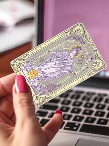 十二星座贴纸套装，包含摩羯座、双鱼座、双子座、狮子座和处女座星座图案，哑光纯色设计。这些磨砂纯色贴纸防水、防刮、防滑，并能保护隐私。适用于装饰信用卡、银行卡和交通卡。送给丈夫、妻子和朋友的趣味礼物。 - 彩色 - 查看 7