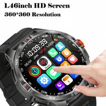SENBONO 男士智能手表，内置 1000mAh 电池，超长待机，支持 DIY 表盘，100 多种运动模式，无线通话（接听/拨打电话），睡眠监测，运动追踪智能手表 - 生日、父亲节、送给男友的完美礼物，兼容安卓和 iOS 系统 - 黑色+迷彩錶帶 - 查看 2