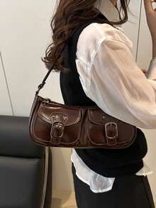 女士单肩包 - 咖啡 - 查看 2