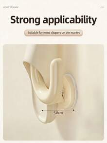 No-Drill Suction Cup Slipper Holder - Wall-Mounted Bathroom Organizer For Drying - Multicolor - View 6