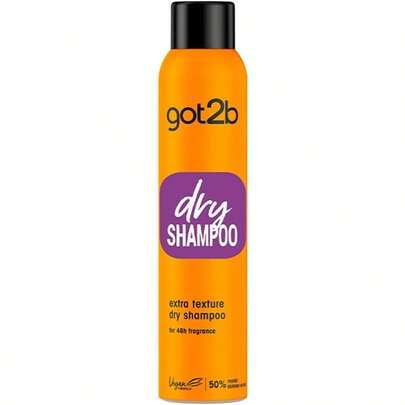 Got2b Shampoo en seco para cabello, Texture, fragancia duradera de hasta 48 horas, frescura instantánea, fórmula vegana, 200ml.