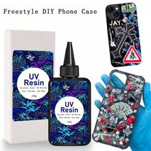 Transparent UV Resin Hard Glue, Specially For Phone Cases UV Epoxy Resin High Gloss UV Curing Epoxy Resin Crystal Kit, For DIY Phone Case & Jewelry Making, Fast Curing - Trong sáng - Xem 1