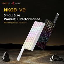 AJAZZ NK68 V2 有线机械键盘,支持全键无冲,多层结构,17 种混色灯光效果,带状设计,便携,方便办公/游戏快捷键 - 官方正品 - 查看 2