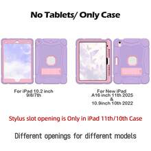 Heavy Duty Protection Case With Adjustable KIckstand And Anti-Slip Design For IPad A16 11th 2025 11 Inch/ 10th 2022 10.9 Inch/ 10.2 Inch 9/8/7th - Mauve Purple - View 3