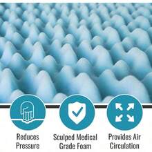 Duro-Med Convoluted Bed Pad Hospital-Size Bed Pad, Blue, 33 Inch x 72 Inch x 2 Inch - XL individual - Ver 3