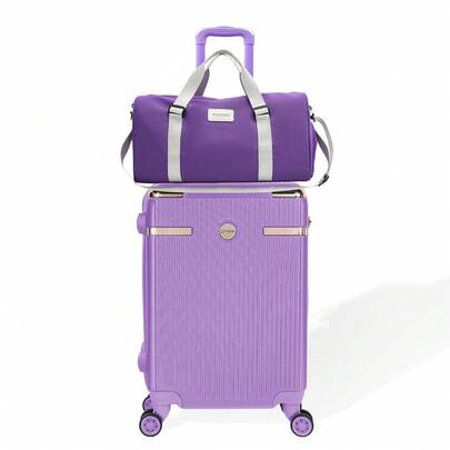 Kit Maleta De 20 Pulgadas Con 1 bolsa de deporte y fitness Compacta Sin Documentar Maleta de Mano Ruedas Dobles Desmontables