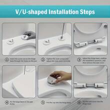 2-In-1 Parent-Child Toilet Seat Lid, Integrated Soft-Close Child Toilet Seat For Toddlers, PP Material With Quick-Release Design For Easy Cleaning, Universal Fit For Most Standard Round/Oval Toilets, Hygienic & Family-Friendly Dual-Size Toilet Cover - White - View 5