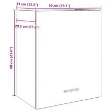 vidaXL Armarios suspendidos 2 piezas "Lyon" Madera antigua 50 x 31 x 60 cm Madera de ingeniería - Marrón - Ver 11