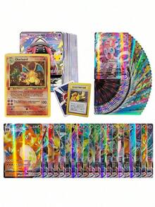 300PCS Holiday Gift , Christmas Presents, Boys' Toys Vibrant Cards, V Series, Vmax, GX Rare Cards, Anime Game Merch, Gifts For Anime Fans, Party Bag Fillers, Adult Festival Gifts, Party Supplies, Holiday Ornaments, Birthday Party Essentials - 彩色 - 查看 6
