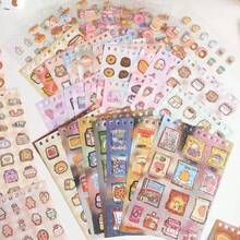 Pegatinas suaves y relajantes con tema de animales lindos para aliviar el estrés, adecuadas para manualidades de scrapbooking, decoración de fundas de teléfono, elaboración de regalos, etc. - Multicolor - Ver 12