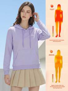 CAMEL CROWN sweat-shirt à capuche casual unicolore pour femmes, Top à manches longues chaud pour le sport, l'hiver - violet givré - Voir 6