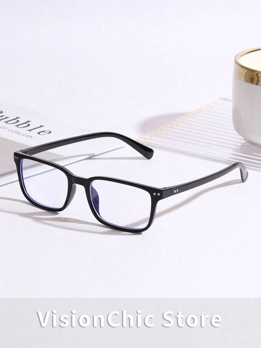 1 Par/2 Pares de Gafas de Moda Elegantes y Cuadradas - Marcos Exquisitos, Patillas Únicas, Diseño Unisex, Adecuadas para Deportes al Aire Libre, Fiestas, Vacaciones, Viajes, Conducción, Pesca y Accesorios de Fotografía - Materiales Premium de Alta Calidad - transparente - Ver 1