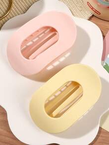 2-piece Set - Pink and Yellow Oval