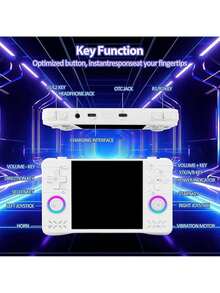 Upgraded XF40H Retro Handheld Game Console, 128G, Retro Console With Pre-Installed Classics & Multi-Emulators, 4.0 Inch 4K HD IPS Screen, Linux System - White - View 8