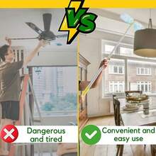 50支一次性除尘棒，防静电除尘棒 - 轻松清洁电子产品、家具、百叶窗和风扇 - 清洁配件 - 藍白色 - 查看 5