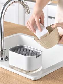 This Single Bottle Kitchen Soap Dispenser Pump Bottle Is Suitable For Kitchen Countertops, Can Hold Dishwashing Liquid, And Create An Efficient Kitchen. Its Warm Autumn/Winter Style Makes It An Ideal Kitchen Hygiene Item Next To The Sink. Kitchen Small Tool. - Multicolor - View 1