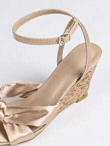 Giày sandal đế xuồng mũi tròn màu hồng đa năng dành cho nữ, thích hợp cho các buổi tiệc tùng, hộp đêm và sinh hoạt hàng ngày. - Hồng - Xem 8