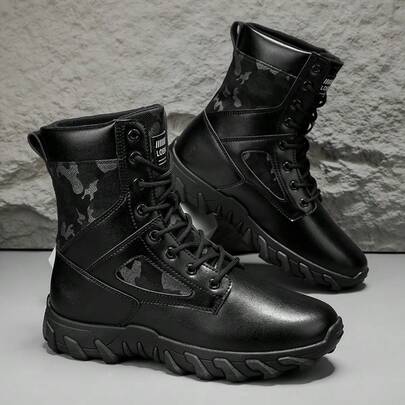 2025新款男士休闲运动鞋，户外运动徒步靴，高帮西部牛仔靴，适合农田、建筑工地、探险、战术用途