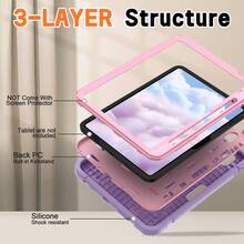 Heavy Duty Protection Case With Adjustable KIckstand And Anti-Slip Design For IPad A16 11th 2025 11 Inch/ 10th 2022 10.9 Inch/ 10.2 Inch 9/8/7th - Mauve Purple - View 4