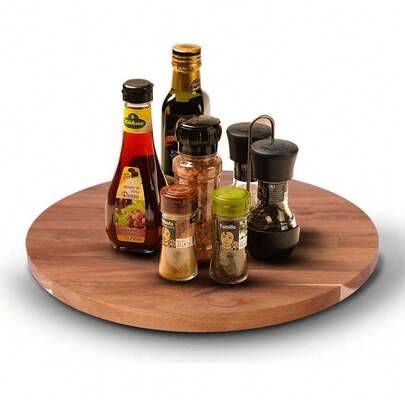 TendenciaGiratorio Madera Acacia Charola Bandeja Para MesaCalidad premium