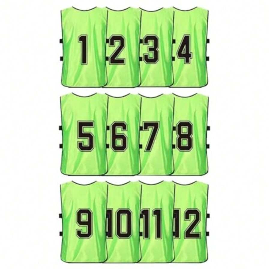 mhjChalecos de Práctica con Números 12 Pinnies Adulto/Juvenil para Fútbol Baloncesto y Deportes Camisetas de Equipo Chalecos de Malla y Equipo de Entrenamientosleeping Bags - 219162316 - Ver 1