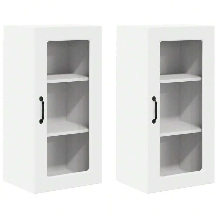 vidaXL Armoire de cuisine 2 pcs Blanc 40 x 31 x 80 cm - Blanc - Voir 1