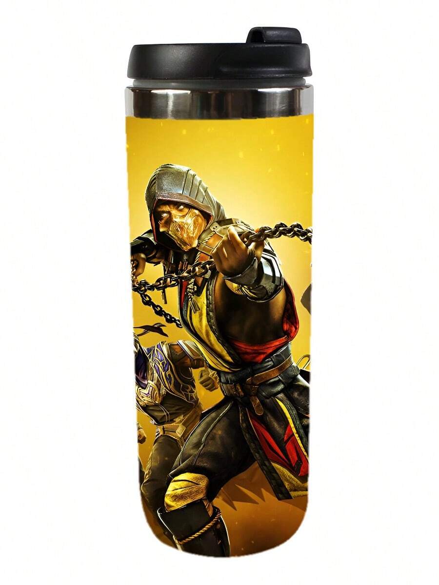 TendenciaTermo Vaso Termico Mortall Kombatt Acero Termo M4Calidad premium - Negro - Ver 1