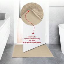 American Soft Linen Bath Rug, 20 In 34 In 1OO% Cotton Bath Mats Rugs For Bathroom, Slip Reducer Washable Shaggy Form Area Rugs, Beige Bath Rug - Beige - View 8