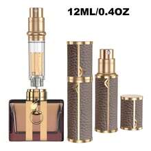 高级合金香水补充瓶，底部注油设计，优雅旅行喷雾器，奢华便携喷雾器，防漏香水盒