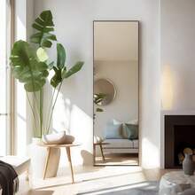 CONCETTA 59x16 Rectangle Full Length Mirror, Full Body Standing Mirror Floor Mirrors, Black - 預設 - 查看 11