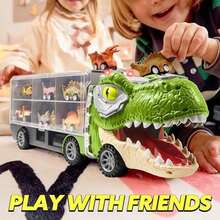 JOYIN 13 en 1 Juguetes de Dinosauriosauriosaurios para Niños de 3 a 5 años, Camión de Dinosauriosauriosaurios con 12 Coches Retirados, Juguete de Navidad - / - Ver 7