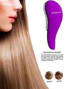 VMAGIC care Escova de Cabelo Desembaraçante na Cor Roxa - Desembaraça Facilmente Cabelos Emaranhados - Melhor Pente/Escova para Homens e Mulheres - Adequada para Cabelo Molhado ou Seco