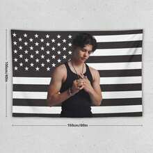 1PC Actor Miguel Mora American Flag Wall Ornament, Patriotic Decorative Tapestry, Suitable For College Dormitories, Bedrooms, Living Rooms, Perfect Gifts For Drama Fans - 彩色 - 查看 11