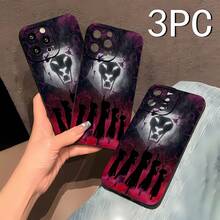 Funda con silueta de león compatible con  17,  16 Pro Max,  15 Pro Max,  13 y  12. Fabricada en TPU para una protección superior contra golpes y caídas, este llamativo diseño combina colores y siluetas atrevidas, ideal para amantes de los animales y el arte. Un regalo único para cumpleaños, festividades o simplemente porque es un accesorio llamativo que realza tu estilo. - Negro - Ver 3