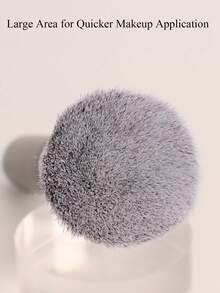 1pc Copper Flat Top Foundation Brush - Premium Makeup Tool, Suitable For Liquid, Cream And Powder Cosmetics, Easy Application - Can Be Used For Priming, Blending And Perfecting Makeup, Black Handle, Convenient For Travel,Giveaways - Multicolor - View 4