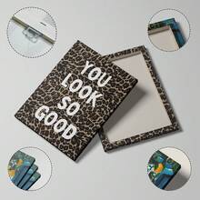 1 pieza "Luces increíble" Pintura en lienzo con estampado de leopardo, pintura con lema universitario, póster de guepardo, pintura decorativa de estilo juguetón para chica, adecuada para dormitorio, sala de estar, apartamento, decoración de pared de dormitorio, regalo para ella, opción sin marco o con marco - Multicolor - Ver 2