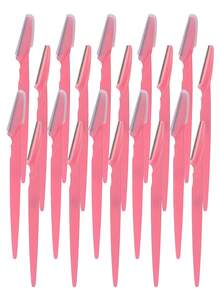 20pcs/Set Pink Eyebrow Trimmer And Shaver Set, Eyebrow Trimmer And Shaver, Exfoliating And Depilatory Tools, Body Hair Removal Trimmer And Facial & Eyebrow Shaver Set, Long Handle Blades With Precision Protective Cover, Suitable For Women To Groom Eyebrows, Makeup, Affordable Price, Room Decor, Vanity, Travel, Bedroom, Makeup Accessories, Eyebrow Razor, Affordable, Cosmetics, Makeup Tools, Cheap Goods, Gift, Women Gift,Giveaways,Travel,Cheap Stuff,Travel Essential - Pink - View 8