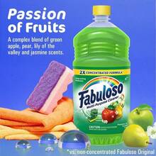 Fabuloso Multi-Purpose Cleaner, 2X Concentrated Formula, Passions Of Fruit Scent, 56 Oz - asPic - Xem 5
