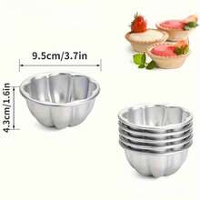 Non-Stick Pumpkin Cake Mold - Thickened Aluminum Alloy Baking Pan, Suitable For Cupcakes, Tarts, Cheesecakes, Pies, Jellies - Reusable Multi-Functional Dessert Plate, Suitable For Parties, Valentine's Day And Special Occasions - Multicolor - View 6