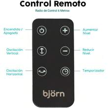 mhjVentilador de Pedestal Silencioso 360 Grados Color Negro I Marca björn I Control Remoto I Pantalla Táctil I 3 Velocidades I Aspas Bioinspirados Negro Svartsleeping Bags - 219371787 - Ver 7