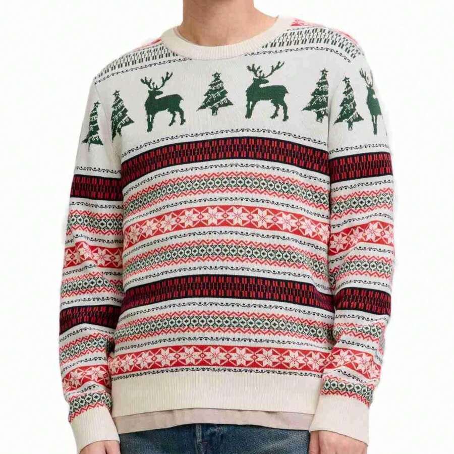 Jack & Jones Jersey Jack&Jones Xmas multicolor blanco y rojo para hombre - Multicolor - Ver 1