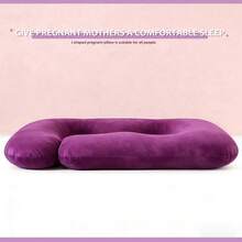 Pregnant Woman Pillow, U-Shaped Full Body Pillow-Detachable Pillowcase Extra Large Size-Gray-Sleeping Pregnant Woman Pillow-Adult Body Pillow, Pregnant Woman Pillow And Pregnancy Essential Mother Day Gift - Màu tím - Xem 7
