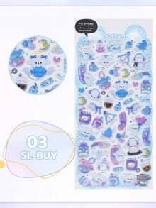 Cartoon Animal Candy Stickers, Including Birds, Rabbits, Dogs, Cats, Children's Handmade Decorative Stickers. Decorative Sticker Gifts. Home Decor, Party Decor, Birthday Gifts, Various Holiday Gifts, Fashionable Items. DIY. - Multicolor - View 13