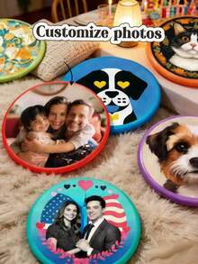 Personalized Photo Print 27.5cm Customizable Outdoor Flying Disc With Your Own Picture Custom Family Couple Memorial Ideal For Outdoor Sports Beach Games Great Gift For Christmas Thanksgiving Valentine's Day Birthday - Multicolor - View 4