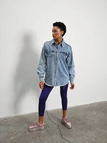 Sleeve Detail Jacket, Shirt – MADE IN TURKEY - Blue - View 6